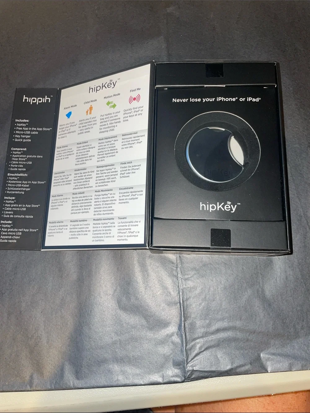 hipKey Bluetooth Device Tracker - Black